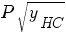 P sqrt(YHC)