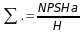 SIGMA = NPSHa/H